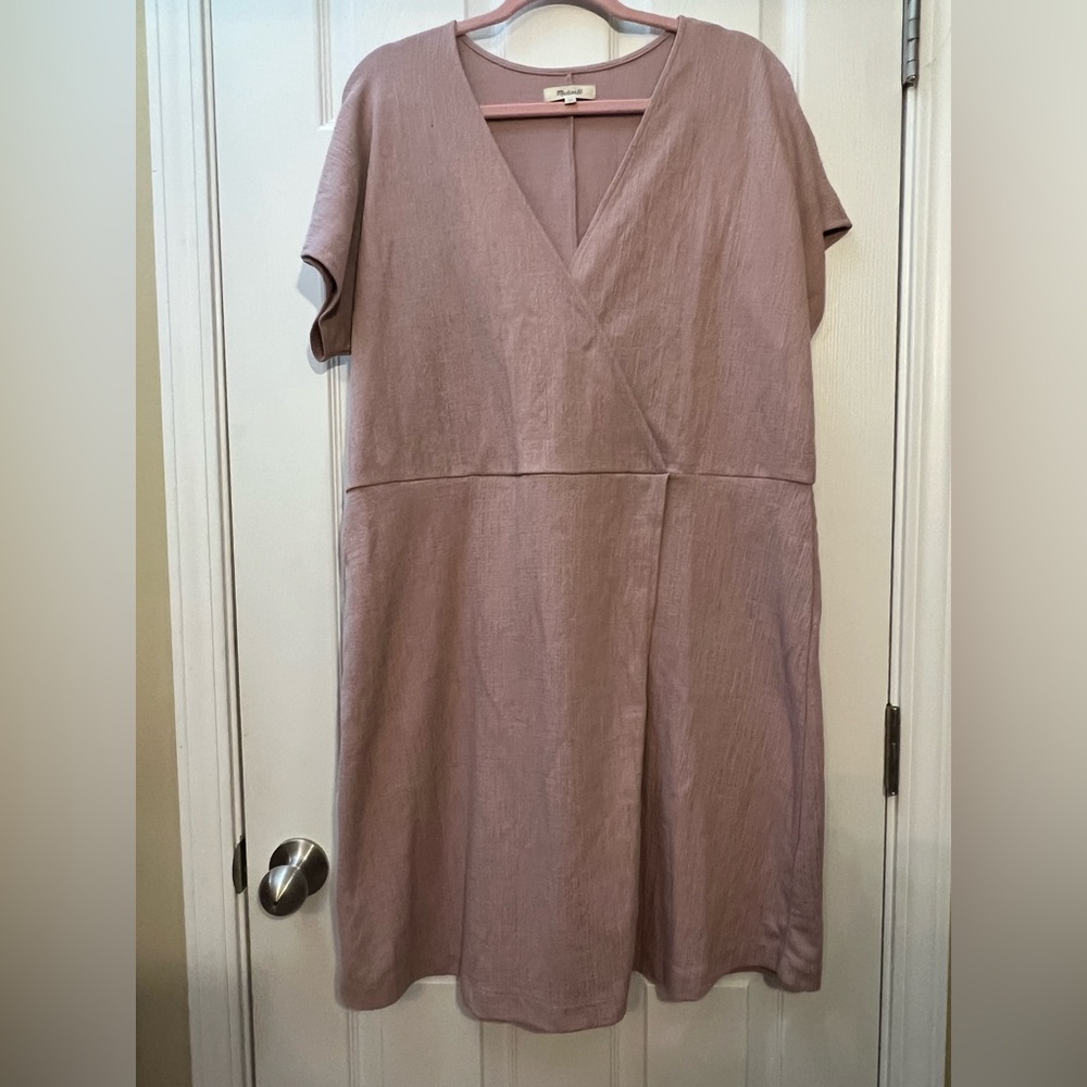 🦋 Madewell Dusty Pink Midi Dress size 1x